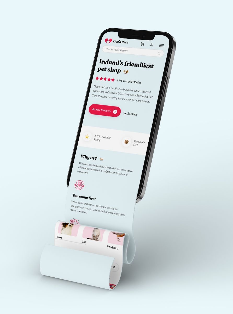 Launching Dec’s Pets into the e-commerce market